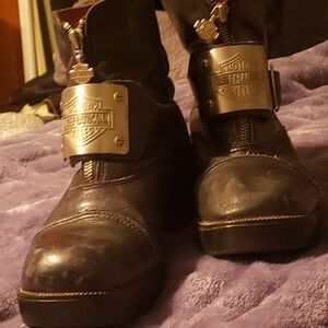 Harley-Davidson Black Boots with Silver Accents
